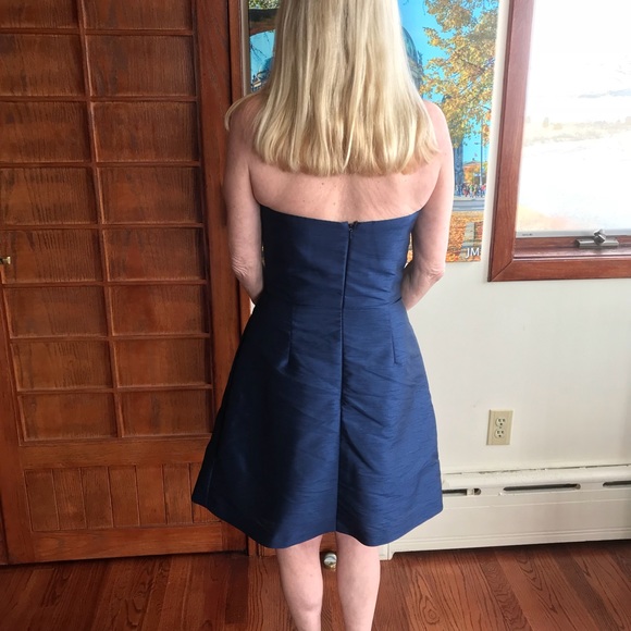 Alfred Sung Navy Blue Cocktail Dress - Picture 3 of 4